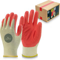 Red Palm Latex-Coated Work Gloves - Cotton/Polyester Shell - Korean Craftsmanship