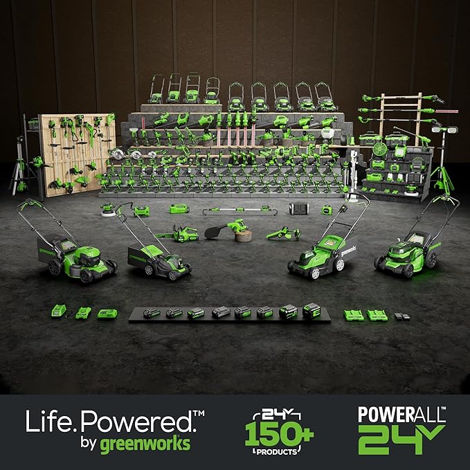 Greenworks 24V Brushless 6-1/2" Circular Saw, 4,800 RPM, Adjustable Cutting Depth 45°/90°, Tool Only