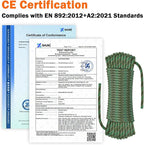 AOLEBA 8.5mm Static Climbing Rope, Outdoor Rock Climbing Ropes, Heavy Duty Rappelling Rope for Fire Rescue, Escape, 10M(32Ft) 20M(64Ft) 30M(96Ft) Ice Climbing Equipment & Parachute Accessories