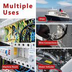 3/8inch Heat Shrink Tubing, 16.4 Ft 3:1 Heat Shrink Tube Dual Wall Adhesive Lined, Waterproof Marine Shrink Wrap Tubing, Electrical Industrial Automotive Sealing Heat Shrink Tubing for Wire Insulation