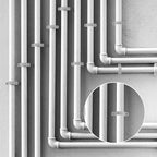 100 Pcs PVC Pipe Straps 1/2 Inch, Plastic Conduit Clamp Pipe, 2 Holes Heavy Duty U Clamps for 1/2 inch PVC Pipe Conduit Cables Hose