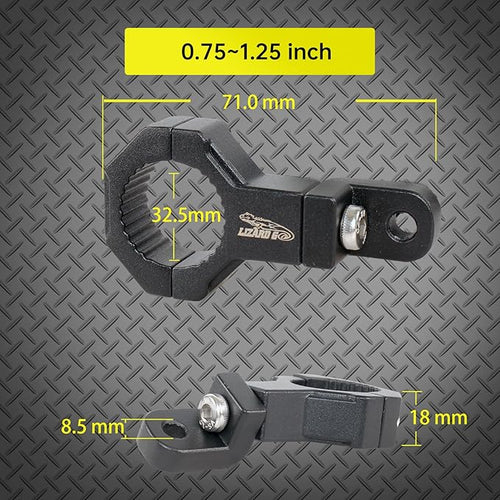 0.75 to 1.25" Bar Clamps Heavy Duty for UTV/ATV/Snowmobile/Motorcycle/Scooter Handlebar Mount(2Pack)