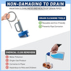 Snake Drain Hair Removal Tool - 23FT Reusable 72A Carbon Steel Drain Snake Hair Drain Clog Remover with Drill Adapter for Kitchen, Bathroom, Shower Sink - Removes Hair, Pet Fur, Leaves, Toilet Paper