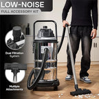 16 Gallon 4.5 Peak HP Wet/Dry Vacuum, Stainless Steel Tank, 3 in 1 Function Portable Shop Vacuum with Attachments, Ideal for Jobsite, Garage & Workshop.