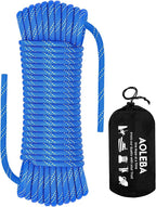 AOLEBA 8.5mm Static Climbing Rope, Outdoor Rock Climbing Ropes, Heavy Duty Rappelling Rope for Fire Rescue, Escape, 10M(32Ft) 20M(64Ft) 30M(96Ft) Ice Climbing Equipment & Parachute Accessories