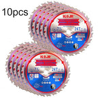 HOJR's 10-Piece Blade Set Features a Special Heat-Resistant Non-Stick Coating for Durability. Thin and Sharp, Suitable for framing and Ordinary Wood. W7-1/4 24-Tooth 5/8-inch - TA