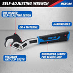Rizom Self Adjusting Wrench, 8” and 12” Pipe Wrench, 2-Piece Self Adjustable Wrench Set with 3/8 to 1-3/4 inch Jaw Open