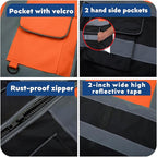 BeautyWill Custom Safety Vest Customized Logo Class 2 High Visibility Reflective Vest with Pockets Construction workwear