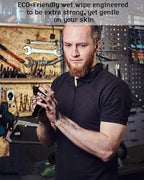 Black Unscented Camouflage Wet Wipes - Combat Wipes COMMANDO - Thick, Biodegradable, Heavy Duty Cleansing Cloths for Camping, Military, Hunting & Backpacking w/Aloe & Vitamin E (8 Pack, 200 wipes)