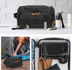 Tactical Toiletry Bag for Men, Hanging Hygiene Bag, Travel Dopp Kit Organizer for Shaving, Shower Essentials and Toiletries, Black (Empty Bag)