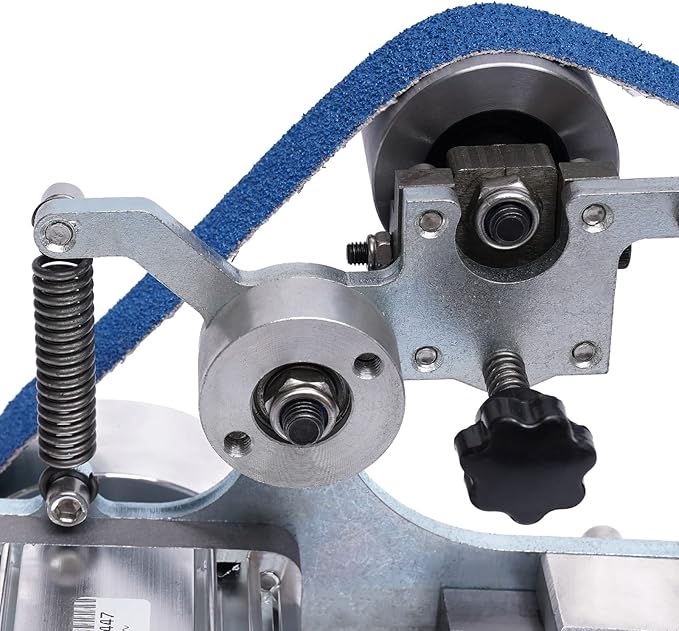 Belt Sander Electric Sanding Polishing Grinding Machine Vertical & Horizontal Use Woodworking Bench Sander Speed | Rotating Angle Adjustable for Metal Processing Jewelry Making Acrylic Polishing