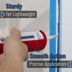 Bates- Caulking Gun, 10:1 Thrust Ratio, Red & Deep Blue, Caulking Tool Gun, Caulk Gun No Drip, Hand Caulking Guns, Silicone Gun, Caulking Gun Tool, No Drip Caulk Gun, Caulk Guns, Caulking Gun Dripless