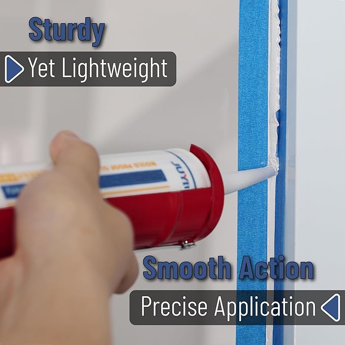 Bates- Caulking Gun, 10:1 Thrust Ratio, Red & Deep Blue, Caulking Tool Gun, Caulk Gun No Drip, Hand Caulking Guns, Silicone Gun, Caulking Gun Tool, No Drip Caulk Gun, Caulk Guns, Caulking Gun Dripless