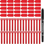 Cable Labels & Reusable Hook and Loop Fastening Ties Set - 30 Pcs Cord or Wire Labels & 30 Pieces Cable Tags for Electronics, Home & Office Cord Management