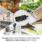 1-1/4 Inch Hole Saw with 1/2" Triangle Shank Quick Change Arbor, JTemgle Bi-Metal Hole Saw Heavy Duty Hole Cutting Tool for Cornhole Boards, Recessed Lights, Wood, Plastic, Drywall & Soft Metal