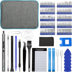 UF-TOOLS Mini Electric Screwdriver, 120 in 1 Small Portable Cordless Power Screwdriver, with 100 Precision Bits & LED Light & 20-bit Tool Set, Handy Repair Tool for Phone, Watch, Camera, Laptop