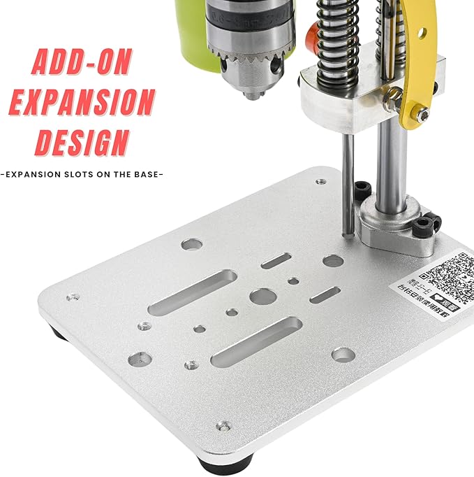 Electric Mini Bench Top Drill Press, 7 Speed Drilling Machine w/ B10 Chuck for 0.6-6mm Bits, Mefape DIY Metal Woodworking Jewelry Drill Tool