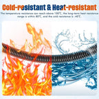 Sasylvia 3/8" x 150 ft Split Wire Loom Tubing Automotive Wire Loom Assortment Split Cable Sleeves Bulk Flexible Electrical Conduit Protective Kit