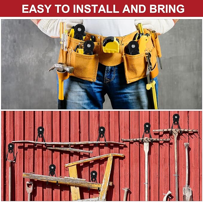 Landhoow Large Magnetic Hooks Heavy Duty Garage Magnet Hooks Strong Storage Utility Magnetic Hangers with Anti Slip Rubber Coating for Indoor and Outdoor Hanging(Black,26 Pcs)