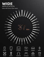 iFu Mini Electric Screwdriver, 42 in 1 Precision Screwdriver Set – Small Cordless Power Screwdriver with LED Light & 37 Magnetic Bits, Repair Tool for Phone Laptop Camera Watch Computer