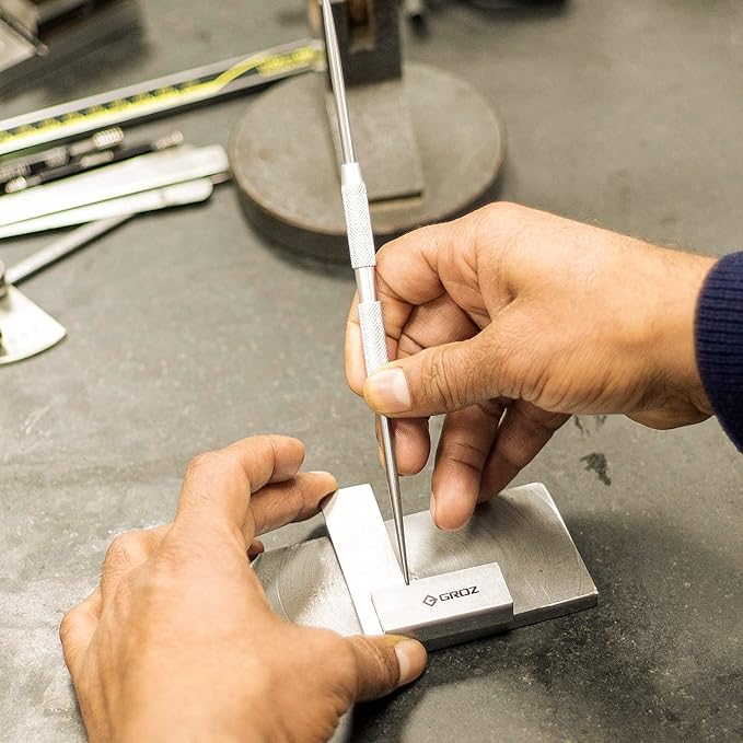 Groz 01001 3" Precision Steel Square, 16 Microns Squareness