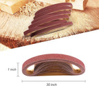 S SATC Sanding Belts 1×30-Inch Sanding belt Belt Sander Belt Sander Paper, (4 Each of 60, 80, 120,150,240,400 Grits) Aluminum Oxide 24PCS