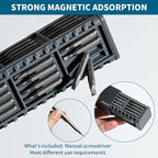 Mini Electric Screwdriver Set,Precision Electric Screwdriver，72-in-1 Magnetic Bits，3 Gears Torque, 3LED light,Magnetic Storage，Overload Protection, Repair Tool Set