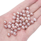 Natural Pearl Beads Potato 7-8mm Purple Freshwater Cultured Loose Gemstone Beads for DIY Jewelry Making 13.8''/Strand HQ