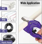 Bates- PVC Pipe Cutter, Cuts up to 1-5/8", Purple Ratcheting PVC Pipe Cutter Tool, Pipe Cutters PVC Pipe Shears, Plastic Pipe Cutter, PEX Pipe Cutter, PVC Cutter Tool, PVC Ratchet Cutter