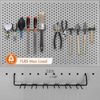 LIGHT DUST Utility Heavy Duty Pegboard Hooks - 10Pack Peg Board Accessories for Hanging Tools Fit 1/4" Peg Holes - Pegboard Organizer Large Tool Holders for Garage Workshop Shed