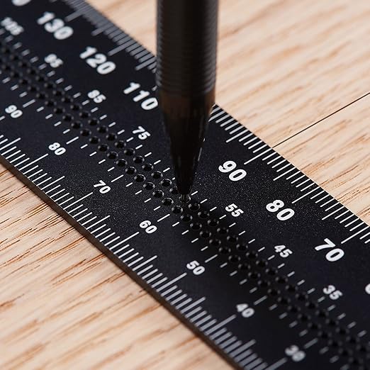 Precision Square Ruler for Measuring and Marking - Aluminum Steel Framing Tool for Professional Carpentry Use (200mm)