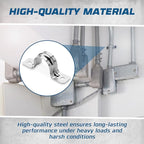 OHLECTRIC Heavy Duty Pipe Strap (20 Pack - 1¼ Inch) Zinc Plated Conduit Clamps, 2 Hole Steel Rigid Pipe Strap U Bracket, Zinc Coated Tension Tube Clip, Metal Pipe Clamp for Rigid Conduits