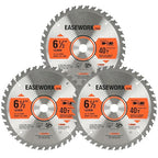 6-1/2 Inch Circular Saw Blade, 40T, 5/8" Arbor, ATB Carbide Teeth, 3-Pack, Precise Crosscutting for Softwood & Hardwood, Fits DEWALT DCS391B, DCS565B, DWA161240, Diablo D0641X