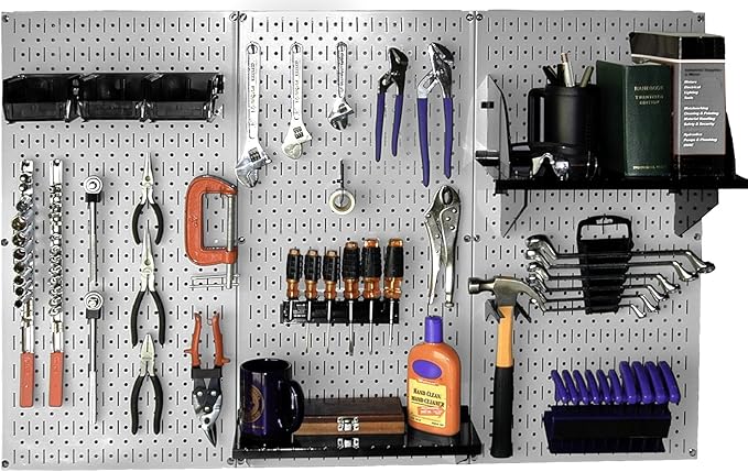 Wall Control Metal Pegboard and Accessory Kit