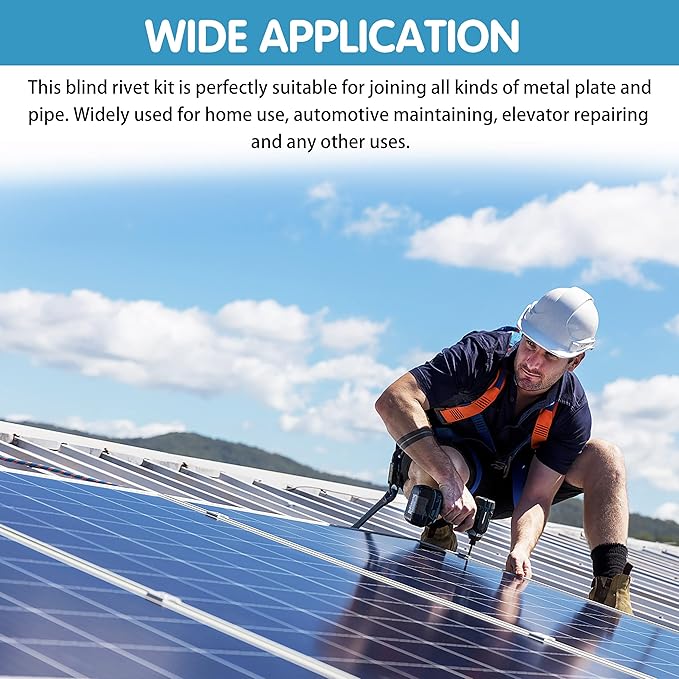 500pcs Pop Rivets Assortment Kit,14 SAE Sizes Aluminum Rivets (3/32" 1/8" 5/32" 3/16" 1/4"), Assorted Blind Rivets with Reinfored Divider & Labeled Case