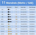 WORKPRO 16" Rivet Nut Tool, Nutsert Rivnut Tool Kit with 11 Metric and SAE Mandrels, 185pcs Rivnuts Assortment Kit with Carrying Case, Ideal for Sheet Metal & Automotive Work