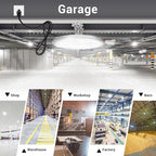 15 Pack 100W UFO Led High Bay Light,IP66 Waterproof,120VAC,15050LM 5000K Daylight Area Lighting,450W MH/HPS with Plug Commercial Bay Lighting for Warehouse/Shop/Workshop/Barn/Gym/Factory