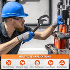 HORUSDY Heavy Duty Pipe Wrench Set, 10” and 15” Self-Adjusting Pipe Wrenches for Plumbing and HVAC, 2-Piece Pipe Vise Tool Kit for Standard and Irregular Nuts, Pipes, Fixtures – Pipe Wrench Set