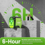 Laser Level, HUEPAR 98Ft Self Leveling Laser Level Green Line Laser Cross Line Laser Leveler Tool for Picture Hanging, Tile, Home Renovation, Indoor Project, Battery&Carrying Bag Includ with L-Bracket