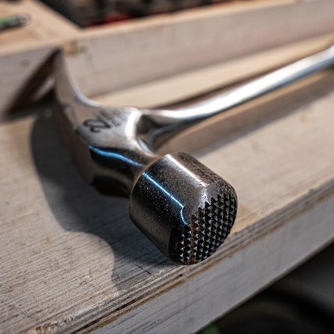 ESTWING Framing Hammer - 22 oz Long Handle Straight Rip Claw with Milled Face & Shock Reduction Grip - E3-22SM