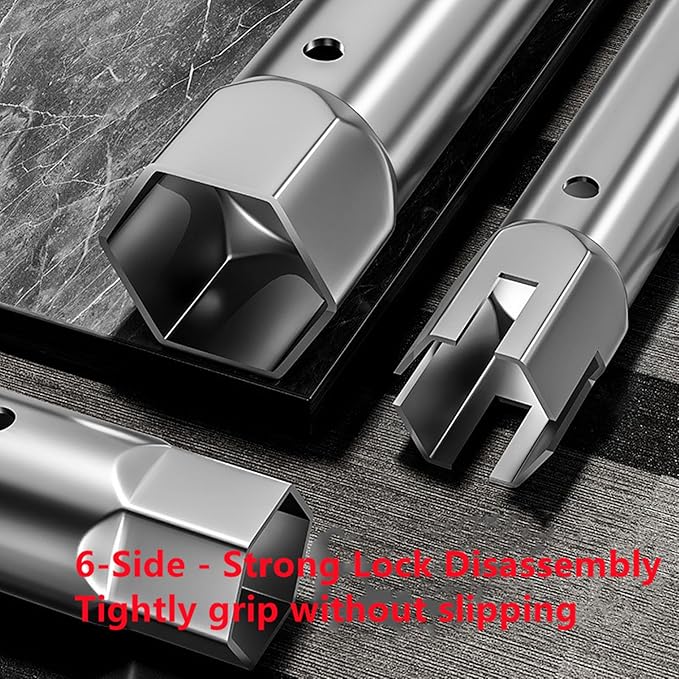 10Pcs shower valve double headed socket wrench, spark plug faucet nut disassembly kit, used for disassembling water pipes, bathtubs, and shower valve hex wrenches, with handle and accessories