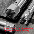 10Pcs shower valve double headed socket wrench, spark plug faucet nut disassembly kit, used for disassembling water pipes, bathtubs, and shower valve hex wrenches, with handle and accessories