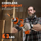 Alloyman Reciprocating Saw, 20V Cordless Battery Power Saw, with 2 X 2.0Ah Batteries & Charger, 0-3500 SPM Variable Speed, Tool-Free Change, 5 PCS Blades for Wood Metal PVC Pipe Tree Cutting