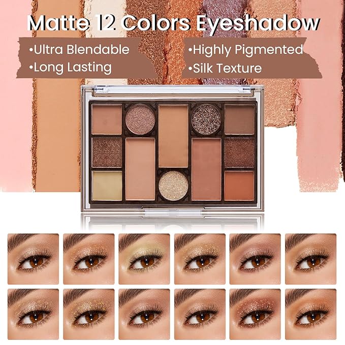 Makeup Kit for Girls Teens, Travel Makeup Kit, Facial Makeup Full Kit, Makeup Present Set for Beginners & Professionals, Cosmetic Bag Include Pigmented Blendable Eyeshadow Palette-VeraVaultWomen