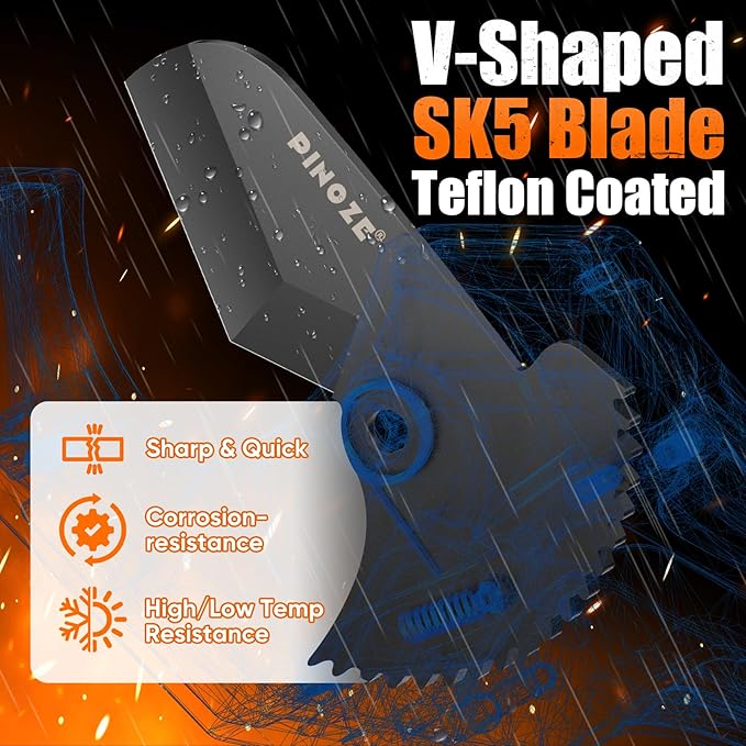 PVC Pipe Cutter Cuts up to 2-1/2”, Aluminum Ratchet Pipe Cutter Tool Heavy-Duty for PVC, PPR, PE, PEX, Plastic Hoses & Plumbing Pipes, Fast Pipe Tube Cutters with Teflon Coated SK5 Blade