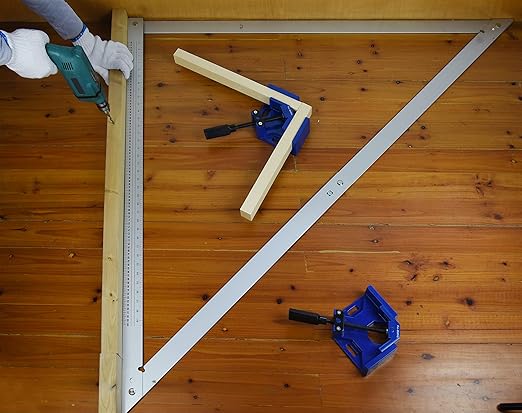 48 Aluminum Combination Square Carpenter Tools | Adjustable 45° & 90° Angles for Framing/Roofing/Staircases | Professional Woodworking & Construction Triangle Ruler Tool