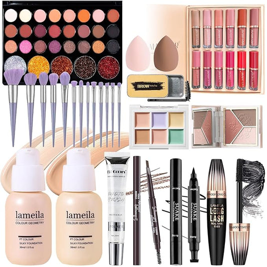 Makeup Kits, Makeup Set Full Kit, Full Face Makeup Set For Women Girls Teens, Makeup Present Set For Women Girls Teens, Beginners and Professionals Alike, Multipurpose Makeup Sets-VeraVaultWomen