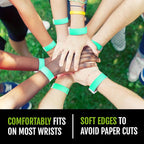 1,000 WristCo Aqua Tyvek Wristbands for Events - Comfortable Tear Resistant Paper Bracelets ID Wrist Bands for Concerts Festivals Admission Party Identification