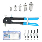 86pcs Heavy Duty Blind Rivet Nut Kit Set, Riveter Tool, Rivet Nut Gun, Thread Hand Riveter, Rivet Gun Threaded Insert Tool, Riveting Tools with 80PCS Metric Rivet Nuts Assortment M3 M4 M5 M6 M8