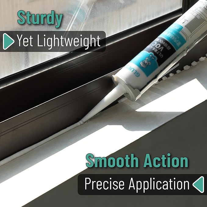 Bates- Caulking Gun, 10:1 Thrust Ratio, White, Caulking Tool Gun, Caulk Gun No Drip, Hand Caulking Guns, Silicone Gun, Caulking Gun Tool, No Drip Caulk Gun, Caulk Guns, Caulking Gun Dripless